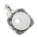 Natural Rainbow Moonstone 925 Sterling Silver Jewelry Pendant 2.17 n2r03