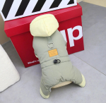 Talvised lemmikloomade koerte riided Teddy lemmikloomade kombinesoonid paksendatud DADAGOU lemmikloomade riided koera kost&uuml;&uuml;m Ropa Para Perro L