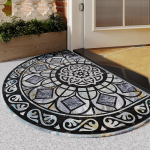 Sissep&auml;&auml;su uksematt arenenud tunnetusega koduuks libisemiskindel ja mustust kinni pidav matt retro sissep&auml;&auml;su uksematt 45x75cm