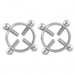 Trendikas nibude imemisr&otilde;ngas, stiilne, laialdaselt rakendatav v&otilde;ltsitud augustamisr&otilde;ngas, mitte l&auml;bistav reguleeritav nibuklambrir&otilde;ngas 2pcs valge