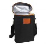 Isolatsiooniga veinikott 2 pudelile Veinikandekott Lekkimiskindel Veinijahutuskott Termiline Veinikott Polsterdatud Vaheseinaga Reisimiseks Rannapeoks must