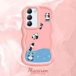 V&auml;rvitud muster Big Wave Edge pehme silikoon materjal Macaron telefoni &uuml;mbris p&otilde;rutuskindel kaitsev kummist korpus OnePlus Vivo Motorola Moto jaoks Vivo Y30G roosa