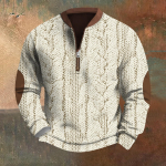 Meeste Retro Casual gradienttr&uuml;kiga kampsun XXXL