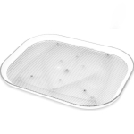 K&uuml;lmiku p&ouml;&ouml;rlev alus S&uuml;damekujuline L&auml;bipaistev Ristk&uuml;likukujuline K&uuml;lmiku p&ouml;&ouml;rdalus Korraldaja Hoiustamiseks 35*26*3.2cm white