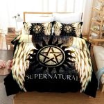Supernatural voodipesukomplekt Poistele T&uuml;drukutele &Uuml;heinimese Queen Suuruses Tekikott Padjap&uuml;&uuml;r Voodi Poistele T&auml;iskasvanute Mood Kodu Tekstiil EU single(135x200cm)