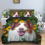3D-prinditud Lemmikloom Armas Koeravoodi Komplekt Poisid T&uuml;drukud Twin Queen Suurus Tekikate Padjap&uuml;&uuml;r Voodi Lapsed T&auml;iskasvanud Mood Kodu Tekstiil EU single(135x200cm)
