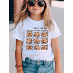 Lasteriided Kawaii multifilm Capybara Print l&uuml;hikeste varrukatega T-s&auml;rk Armas Capybara Lover Gift Animal Capybaras Harajuku T-s&auml;rk 130cm