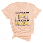 Esimene klassi vabaaja trend kirjaprindiga suvine naiste &uuml;mara kaelusega puuvillane l&uuml;hikeste varrukatega top T-s&auml;rgid naiste S asfaldi