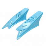 Plastikust kiiver K&otilde;rvad Sarved Punk Kaitsev Dekoratiivne Stiilne Mootorrattatarvikud Tugev kleepuv kaunistus Lihtne paigaldada punane