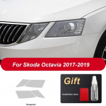 Skoda Octavia 2017 2018 2019 jaoks Auto esitulede kaitsekile Esitulede taastamine L&auml;bipaistev must TPU kleebis Tarvikud puhas