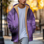 Men's thick zipper pocket jacket with pockets inserted into cotton jacket XXL