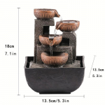 1 vaigust lauapealne juga purskkaev, USB-toitega siseruumide lauaplaadi voolava vee seade, l&otilde;&otilde;gastav feng shui kaunistus, sobib erinevat t&uuml;&uuml;pi ruumidesse Small fountain