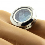 Pierres et Min&eacute;raux. Bague Aigue-Marine brut. Taille ajustable.