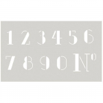 Pochoir 12 x 20 cm - Chiffres n&deg;3