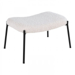 Glasgow Pouf, imitation peau de mouton, blanc. valge