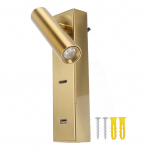 LED-seinale kinnitatav lugemislamp Lihtne laetav reguleeritava nurga all magamistoa seinalamp hotellile