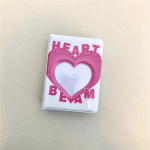 1tk v&auml;ike v&auml;rske neljalehelise ristiku armastuslehma mustriga 3-tolline Polaroid minialbum, album v&auml;ike kaardi m&auml;lukaardi album, 40 taskuga A