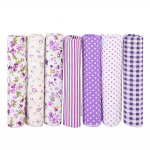 7pcs / set 100percent Cotton Batiks Sewing Craft Cloth for DIY Wallet Cushion Cover (L)