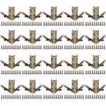 20pcs 90 degrees Angle Support Spring Hinge for Small Jewelry Wine Case Watch Box Wooden Lid (Bronze)