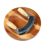 Ulu l&otilde;ikurikomplekt &uuml;mmarguse l&otilde;ikelauaga Staniless terasest nookuri viilutaja l&otilde;ikur roostekindel pitsa l&otilde;ikur nookuri viilutaja