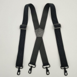 Meeste X-t&uuml;&uuml;pi 4 klipsiga elastsed traksid, 38mm, mustad konksu ja pandlaga. hall v&auml;rv