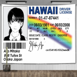 Asa Mitaka ID Lipp Hawaii Juhiluba Seinale Riputatav Vaip Naljakas Anime Vaip Esteetiline Toa Kaunistus Kunstiplakatid 29x37in 74x94cm