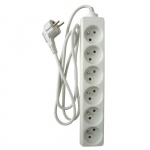 Plokk-mitmepuhkus - ZENITECH - 6 prises 16A - Blanc - Norme NF