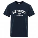 Sanfrancisco Est.1776 California Letter T-s&auml;rgid Meeste Mood Oversized Tops Suvine Ts&auml;rk Lahtine Disainer Luksus T-s&auml;rgid S must