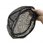 Naiste pitsist m&uuml;ts, litriga sisekujundus, &otilde;&otilde;nsad &uuml;hev&auml;rvilised baretim&uuml;ts, reguleeritava pea &uuml;mberm&otilde;&otilde;t, &otilde;huke ballipidu, cosplay peakatted must