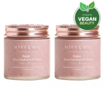 Mary & May Vegan Rose Hyaluronic Hydra Wash-Off Mask (125g, 2 Piece)