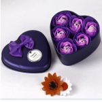 6 tk s&uuml;damel&otilde;hnaga vanni kehakroonleht roosi lilleseep pulmakaunistuseks parim kingitus lilla