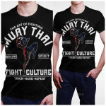 Tiger Muay Thai Kickpoksi T-s&auml;rk 3D-tr&uuml;kk Unisex Naised Mehed Tai Poks Sport J&otilde;usaal Lapsed T&auml;navamood Vabaaja Hip-Hop L&uuml;hikeste varrukatega Kiiresti kuivav &Uuml;mara kaelusega XXS