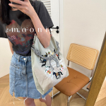 Embroidery Shopping Bag Women'S Fashion Niche Large Capacity Shoulder Bag Tide Medium