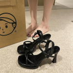 Suvised madalad sandaalid naisele Nahast &uuml;likond Naistele Beež Naiste kingad K&otilde;rged kontsad Madala kontsaga Must Mugavus Uus Stiletto T&uuml;drukute Fas 35