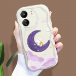 Armas koomiksimustriga kreemja tekstuuriga korpus, lainelise servaga pehme silikoonkaanega telefoni&uuml;mbris Xiaomi Redmi jaoks Xiaomi Poco X4 GT puhas