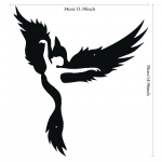 Seinakunsti dekoratsioon Moodne must lind seinariputatav metallist aiam&auml;rk kodu talu seinadekoor kunst kingitus must