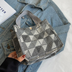 Canvas Bag Large Capacity Women's Summer High-end Fashion One-Shoulder Armpit Bag College Student Commuter Tote Bag