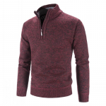S&uuml;gistalvine ka&scaron;miirist meeste t&otilde;mblukuga poolk&otilde;rge kaelusega pullover kampsun meeste pikkade varrukatega kampsun XXL punane