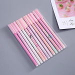 12 tk/komplekt Kawaii pliiats, naturaalne armas geelpliiats, 0,5 mm must tindiga pliiats lastele kingitused koolikontoritarbed roosa