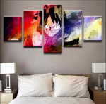 L&otilde;uendile tr&uuml;kitud plakat Kodukaunistus 5 t&uuml;kki &Uuml;hes t&uuml;kis Maal anime Seinakunst Abstraktsed pildid Elutuba Modulaarne raamistik 20x35cm*2 20x45cm*2 20x55cm*1