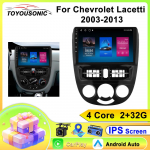Autoraadio Carplay Chevrolet Lacetti 2003-2013 jaoks Navigatsioon GPS Android Auto Multimeediapleier Stereo&uuml;ksus WiFi BT Ei 2din 4G 4 core 2GB+32GB CP
