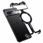 Alumiiniumisulamist Raamita Telefonikate Google Pixel 9 Pro XL 9 Pro 8 Pro jaoks Traadita Laadimise Magnetr&otilde;ngaga Hoidik P&otilde;rutuskindel Kate Google Pixel 9/9 Pro must