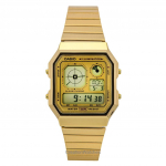 Casio Vintage Digitaalne Roostevabast Terasest Kvarts A130WEG-9A Unisex K&auml;ekell kuld