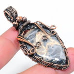 Malinga Jasper Handmade Copper Wire Wrap Jewelry Pendant 2.48 f3z43