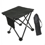 Camp Stool Folding Lightweight Footrest with Transport Bag to The Fishing Backpack Barbecue Black Striped
