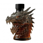 300ml Whiskey Bottle Decanter Wolf Head Shape High Borosilicate Glass Wine Bottle Leak-Proof Seal Whiskey Decanter Gulong