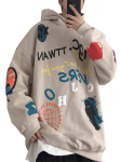 pika seljaosaga, lahtine, suur puus, XL meeste kapuutsiga dressipluus, varrukad, dressipluus, dressipluus, tr&uuml;kiga, l&otilde;ige, topp, vabaaja, stiilne, suurus, hiphop, populaarne, korea, moekas,