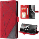 Coque pour Xiaomi 15 Ultra, Protection Int&eacute;grale Anti-Rayures Antichoc Synth&eacute;cuir Rouge