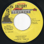 7-tolliline plaat ADMIRAL TIBET - Excitement NONE Plaadikoda Jamaica Reggae, Ska & Dub Kasutatud