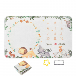 Kuukujuline kahepoolne flanell beebi verstaposti fotograafia tekk 75x100cm